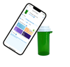 Green Smart Vial Thumb Tab Reversible Cap- 100 Count