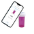 Pill Magic Pink Ribbon Smart Vial Push and Turn Reversible Cap- 100 Count